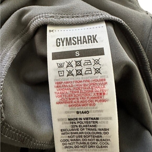 Gymshark Women's High Rise Fit Training Cycling Shorts charcoal gray SMALL - Picture 3 of 4